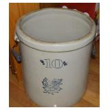 Vtg Western Stoneware 10 Gallon Handled Crock