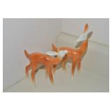 Pair Vintage Fine Porcelain Deer Figures 6.75t