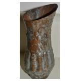 Vtg Egyptian Tinned Copper 6"t Carafe Vase