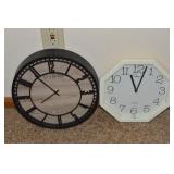 (2) Quartz Wall Clocks: Ingraham & LaCrosse