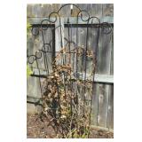 Black Wrought Iron Garden Trellis 64t x 38w