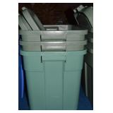 (3) Rubbermaid Roughneck Green 18 Gallon Totes