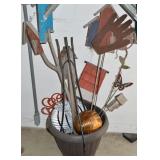 Planter w/ Contents of Lawn & Garden Art Pcs