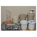 Bathroom Sink Supplies Lot w/ Toothbrush Holder+