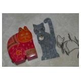 (3) Cat Items w/ India Box + 2 Metal Pcs