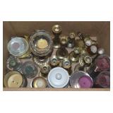 Box Full of Candle Supplies w/ Brass Holders +
