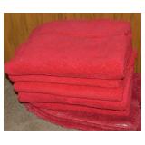 Red Bathroom Towels & Rug