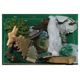 Box lot of Christmas Tree + Decor w/ Lyall Metal