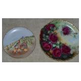 Antique Haviland France Gilt Roses Charger 12.5" +