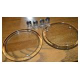 (2) Candle Plates w/ Glass Shakers Lot