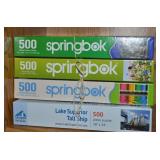 (4) 500pc Jigsaw Puzzles w/ 3 Springbok