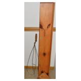 Rug Beater & 48.5" Wide Wooden Wall Shelf