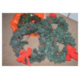 (4) Christmas Wreaths up to Lighted 27"