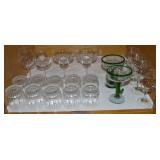 Cabinet Contents Lot w/ Stemware: Cactus Daquiris