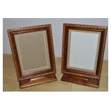 (2) VF Moltz Handcrafted Wooden Freestanding
