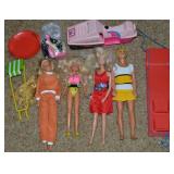 Vtg Mattel Barbie & Ken Dolls + Accessories