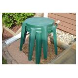 (3) US Leisure Green 20" t/w Patio Tables