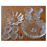 Clear Glass / Crystal Lot w/ Toothpicks, Salt Dips