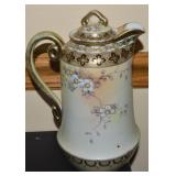 Antique Nippon Enamel Painted China Teapot 9.5t