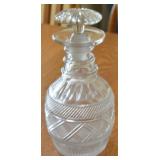 Antique Cut Glass Decanter w/ Stopper - Very Light