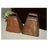 (2) Vintage Copper Cow Bells