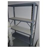 Grey Metal 4 Tier Shelf 36.5 x 12.5d x 59.5t
