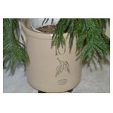 Union Stoneware 10 Gallon Crock w/ Norfolk Pine