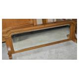 Antique Oak Beveled Glass Buffet Mirror (free-