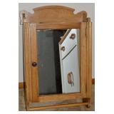 Antique Oak Mirrored & Doored Medicine Cabinet