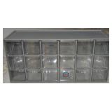 18 Drawer Grey Hardware Storage Organizer