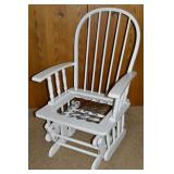 White Nursery Glider Rocking Chair -Needs Cushions