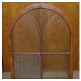 Antique Church / Cathedral Window Frame w/later