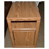 Vintage Solid Wood End Table w/ Magazine Rack