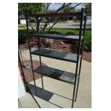 Black Metal 4 Tier Garage Shelf 60t x 30.5 x 9.5d
