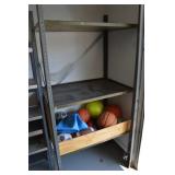 3 Tier Metal Garage Shelf w/ Contents (Sports