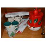 Christmas Home Decor w/ Snowman Cookie Jar+