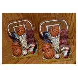 Russ Berrie Co Resin Basketball Bookends Pair