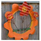 Wrought Iron & Repurposed Tire Garden Art