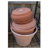 12+ Lot of Plastic Planters & Bases