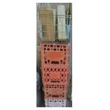Flynn Dairy Metal Milk Crate + 4 Plastic Ones