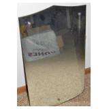 Antique Shield Shaped Wall Mirror 24 x 14