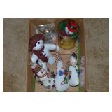 Small Box of Christmas / Snowman Decor Pcs