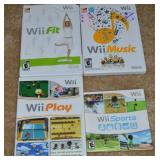 (4) Wii Games w/Play Fit Music and Sports