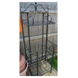 Black Metal Garden Potting Stand 67t x 26.5w x19.5