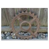 Antique Cast Iron Implement Gear Wheel 15.5diam