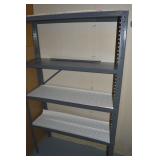 Grey Metal 4 Tier Shelf 60.5 x 36 x 12d