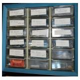 18 Drawer Blue Hardware Storage Organizer