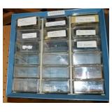 18 Drawer Blue Hardware Storage Organizer