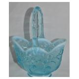 Fenton Blue Opalescent Glass Lily of the Valley