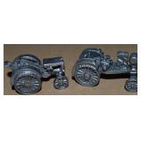 (2) Vintage Ricker Bartlett Pewter Mini Tractors